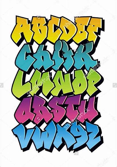 Graffiti Font Alphabet Cartoon Comic Funky Vector