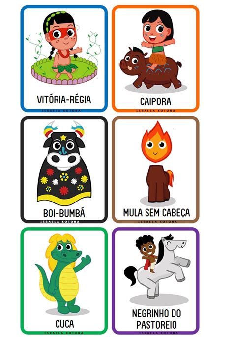 Jogo Da Memoria Folclore Imprimir Personagens Brasileiro X Images And Photos Finder