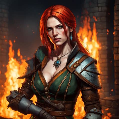 Triss Merigold In Battle Armour The Witcher Ai Generated Artwork Nightcafe Creator