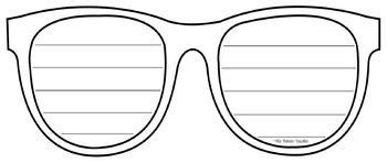 All coloring pages are uniquely identified with a large colorable text that helps kids recognize them and learn the fun way. Sunglasses Writing Template | Cute writing, Writing, First ...