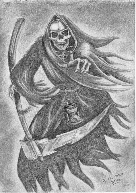 Grim Reaper Line Drawing At Paintingvalley Com Explore Collection Of