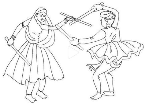 Navratri Coloring Pages Coloring Pages Dance Artwork Kids Printable