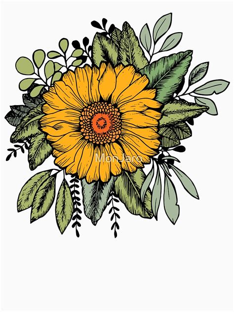 Sunflower T Shirt For Sale By Monjaro Redbubble Sunflower T
