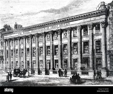 An Engraving Depicting The Exterior Of The Royal Institution Of Great