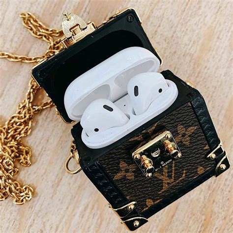 Airpods case keychain, airpods pro case, airpod charging protective case, earbud case, pu leather hard case, portable carrying case with metal clasp and keychain compatible with apple airpods earphone. Louis Vuitton Has A Miniature Suitcase For Apple AirPods ...