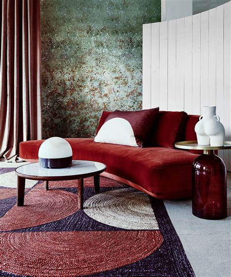 Living Room With Tactile Textures Rich Colour And Glamour Homes