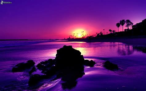 Ocean Purple Sunset Wallpapers Top Free Ocean Purple Sunset