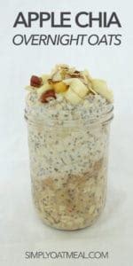 Additionally, adding chia seeds to your overnight oatmeal kicks up the nutritional benefits. Apple Chia Overnight Oats - Simply Oatmeal