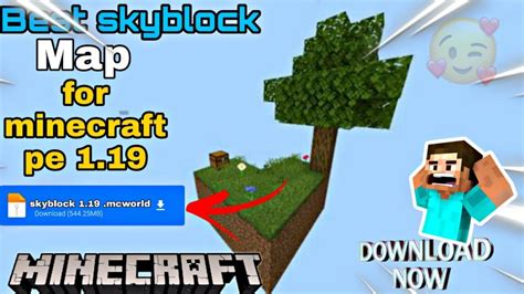 How To Download Best Skyblock Map For 119 And 120 Minecraft Pe