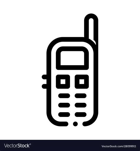 Cellular Telephone Symbol Icon Outline Royalty Free Vector