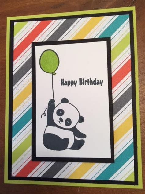 Party Panda Birthday Card Kids Birthday Cards Birthday Card Craft