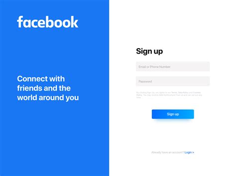 New Modern Facebook Sign Up Page By Onur Hasbay On Dribbble