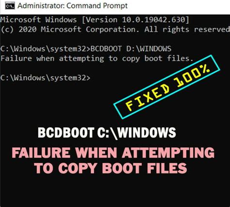 Failure When Attempting To Copy Boot Files Fixed 100