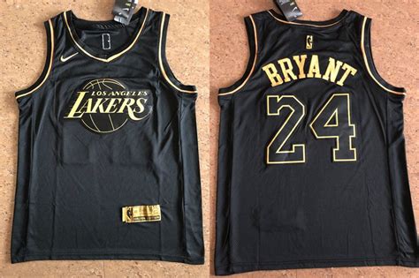 Shop the officially licensed lakers basketball jerseys from nike, as well as fanatics nba jerseys in replica fastbreak styles for sale for men, women and youth fans. Los Angeles Lakers #24 Kobe Bryant Black Gold Jersey Free Shipping