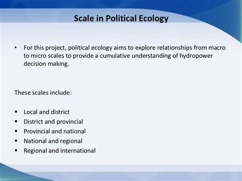 Political Ecology Introduction Presentation