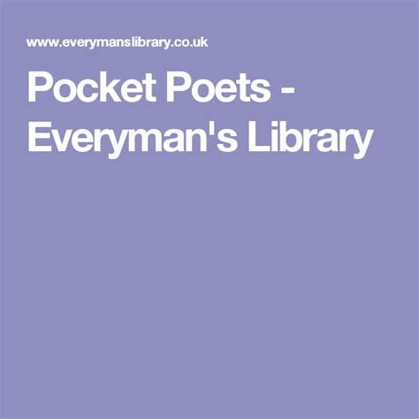 Pocket Poets Everyman S Library Library Pocket Books Libros Book Book Illustrations