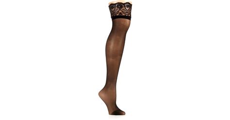 Commando Lace Sexy Sheer Up All Night Thigh Highs In Black Lyst