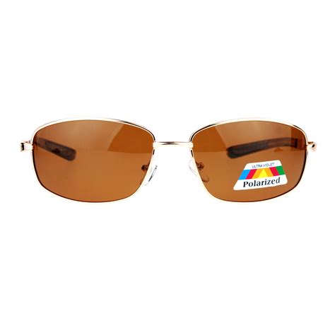 Sa106 Antiglare Polarized Lens Mens Metal Warp Sport Sunglasses Ebay