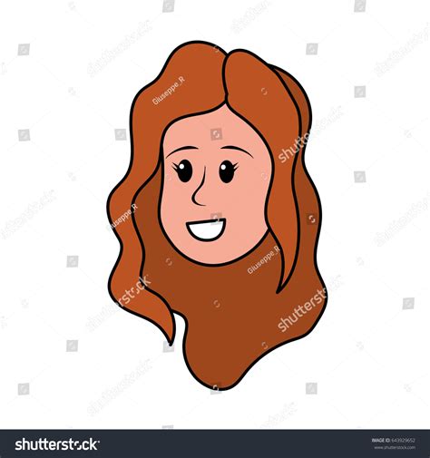 Happy Cute Woman Face With Hairstyle Royalty Free Stock Vector