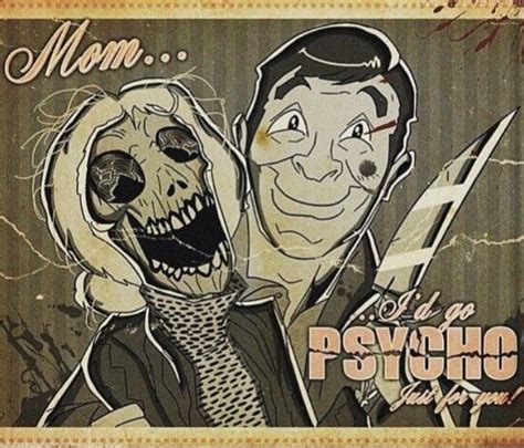 Norman Bates And His Mother Horror Movie Art Horror