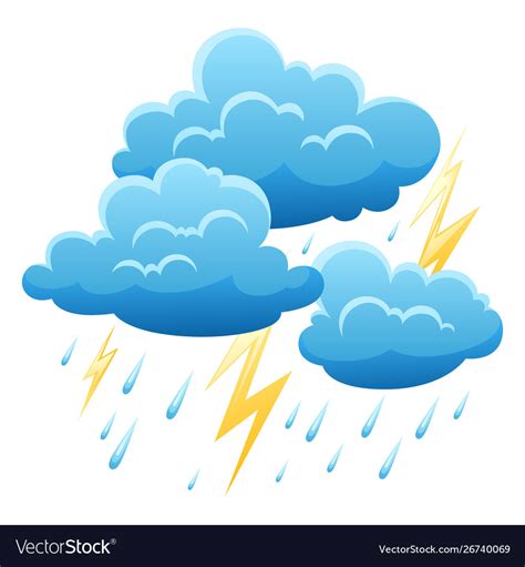 Background With Thunderstorm Of Royalty Free Vector Image
