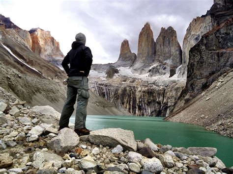 Café Mejora Partido Trekking Circuito W Torres Del Paine Vacío Logo Alinear