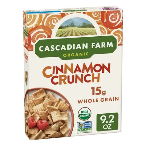 Cascadian Farm Organic Cinnamon Crunch Cereal Whole Grain Cereal 92