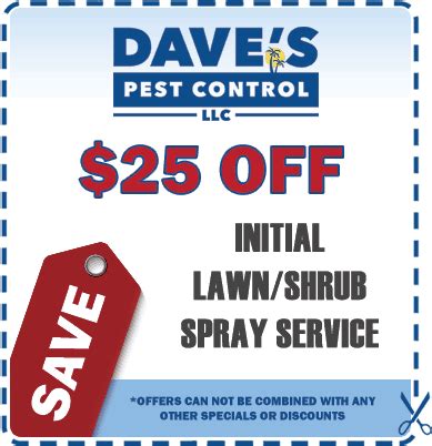16 pest control coupons now on retailmenot. Florida Lawn Spraying Services - Dave's Pest Control