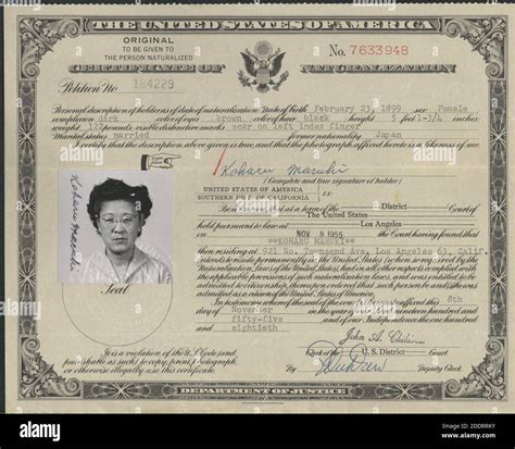 Naturalization Certificate Hi Res Stock Photography And Images Alamy