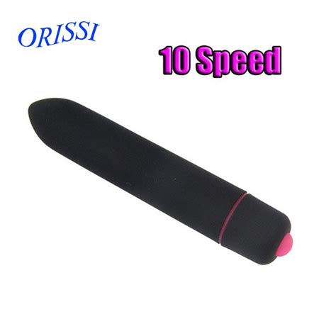 Orissi 1pcs Long Bullet Vibratoraaa Battery Black 10 Speed G Spot For