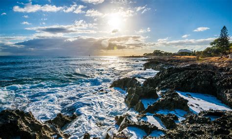 Photos Hawaii Usa Nanakuli Ocean Nature Sky Waves 2000x1200