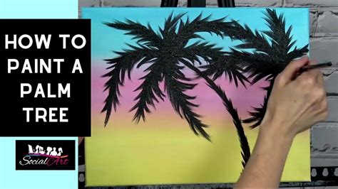 How To Paint A Simple Palm Tree Youtube