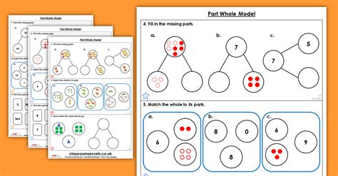Free Part Whole Model Homework Extension Year 1 Addition And