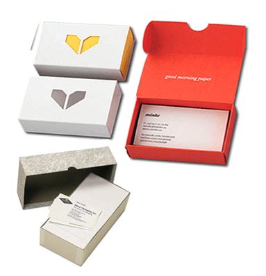 We carry a variety of boxes, from various colors to sizes to weights, and on our site you can search all of the styles by the size of box you need to make sure you won't have to compromise. Business Card Boxes | Wholesale Custom Printed Business ...