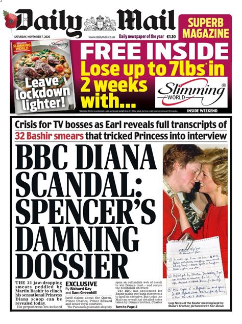 Daily mail (mailonline) is one of the world's largest english speaking news sites. Daily Mail Front Page 7th of November 2020 - Tomorrow's ...