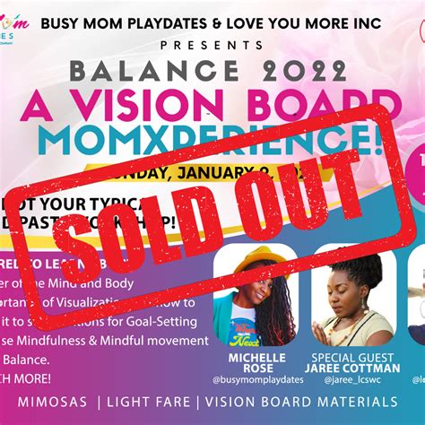 2022 Vision Board Busy Mom Playdates