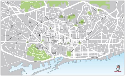Mapa Barcelona Am Vectorial Illustrator Bc Maps Mapa Vectorial Eps