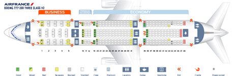 Seat Map Boeing 777 200 Air France Best Seats In Plane