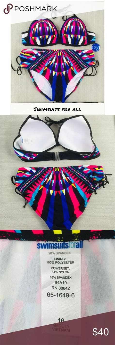 Swimsuits For All New Geometric Print Bikini Geometric Print Bikini