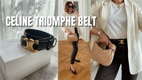 Celine Triomphe Belt Review Comparison Styling Try On YouTube