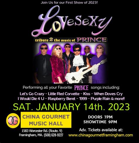 Lovesexy Tribute To Prince Tickets In Framingham Ma United States