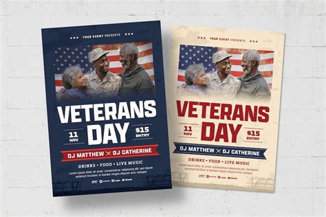 Veterans Day Flyer Template Graphic Templates Envato Elements