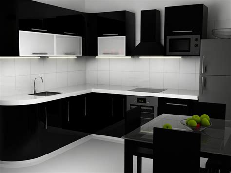 desain dapur minimalis nuansa hitam putih perusahaan kontraktor
