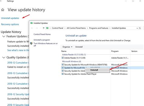 Uninstall A Windows Updates On Windows Or Pc