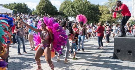 Soca Dancers Celebrate Island Culture At Caribbean Festival