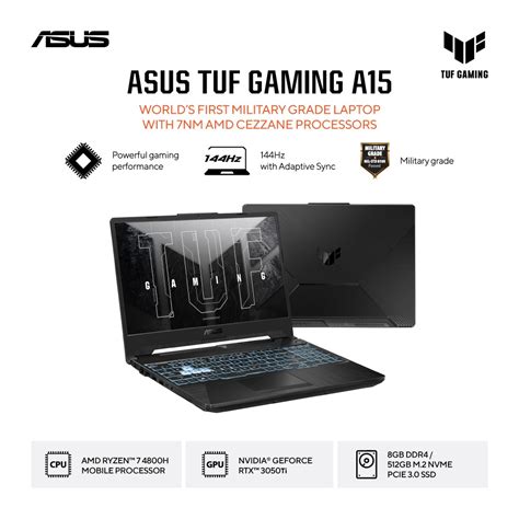 Asus Tuf Gaming A15 Fa506ihr Hn019w Amd Ryzen 5 4600h Nvidia Geforce