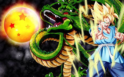 Dragon ball z 4k wallpaper for desktop. Download wallpapers Shenron, Son Goku, 4k, Dragon Ball Z, dragon, DBZ, manga, Dragon Ball for ...