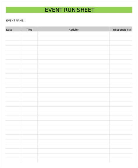 There is no cost to file a cue sheet and no liability or other annoyance associated with the filing. Event Cue Sheet Template | Master Template