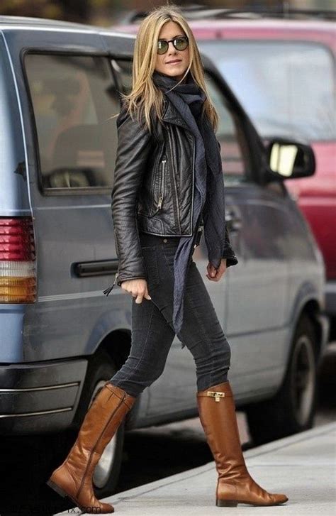 Style Watch How Celebrities Wear The Leather Jacket For Autumn Style