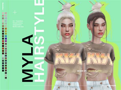 The Sims Resource Leahlillith Myla Hair